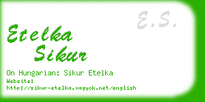 etelka sikur business card